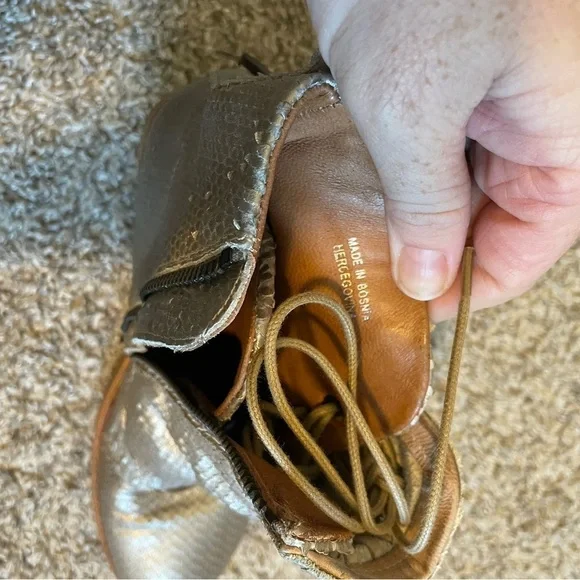 A.S.98 Riverbed Combat Boots Metallic Size 37 us size 6.5/7 - Picture 9 of 12